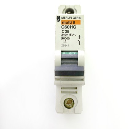 Merlin Gerin Multi9 C60HC 25647 C25 25A 25 Amp MCB Circuit Breaker Type C